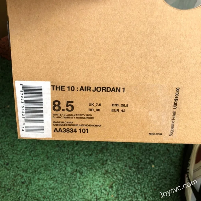 Air Jordan 1 x OFF-WHITE AA3834-101 Chicago