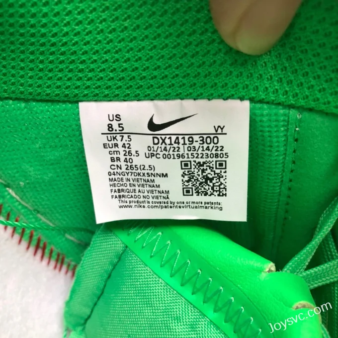 OFF-WHITE x Nike Air Force 1 Light Green Spark DX1419-300