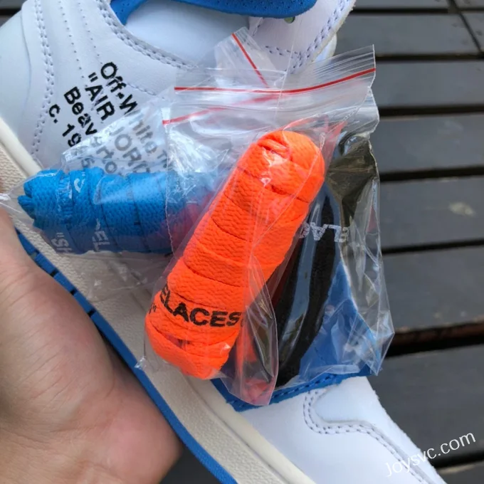 Off-White x Air Jordan 1 OW PSS 50818-168 White Blue High-Top