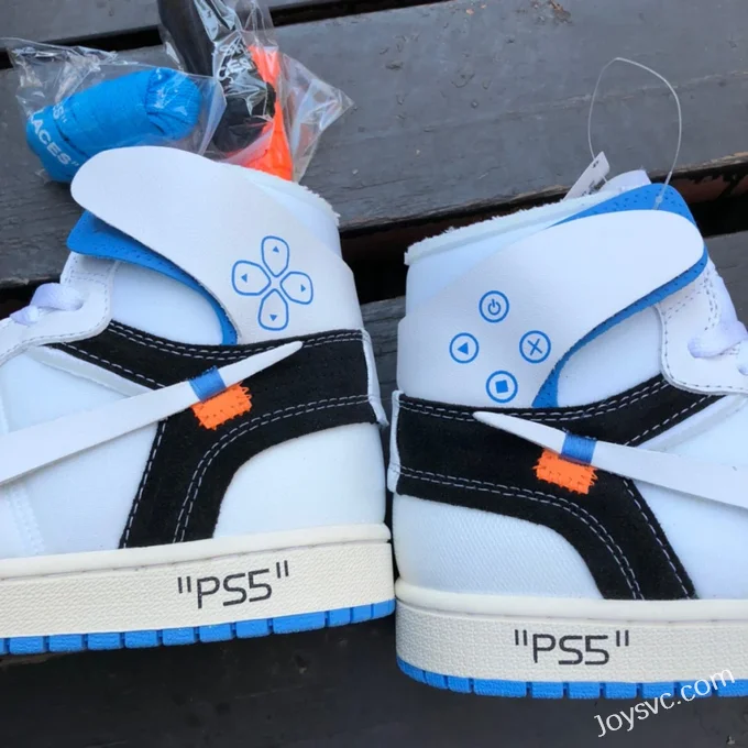 Off-White x Air Jordan 1 OW PSS 50818-168 White Blue High-Top