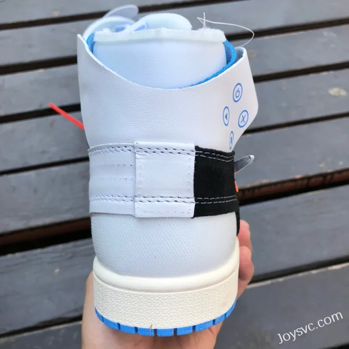 Off-White x Air Jordan 1 OW PSS 50818-168 White Blue High-Top