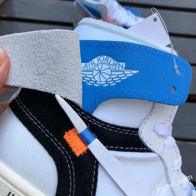 Off-White x Air Jordan 1 OW PSS 50818-168 White Blue High-Top