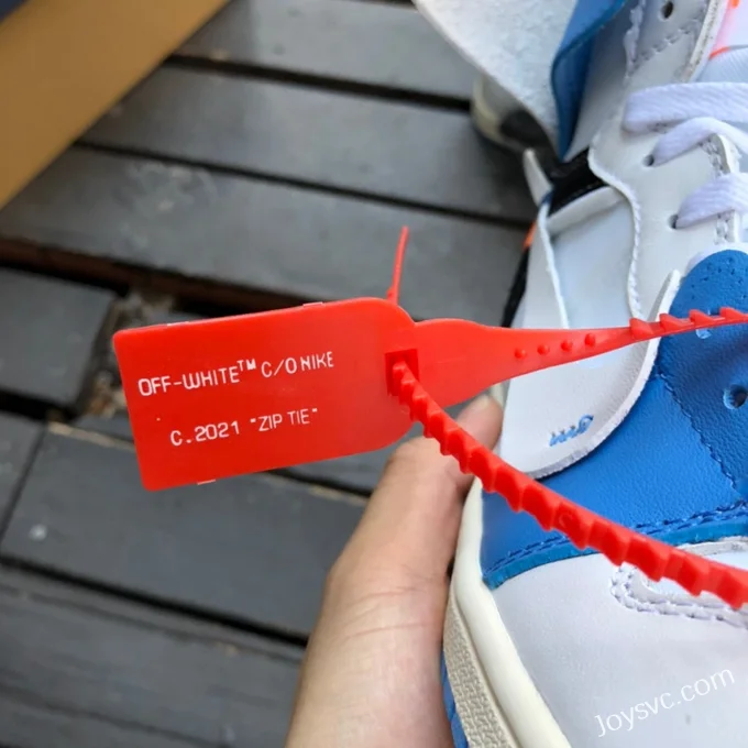 Off-White x Air Jordan 1 OW PSS 50818-168 White Blue High-Top