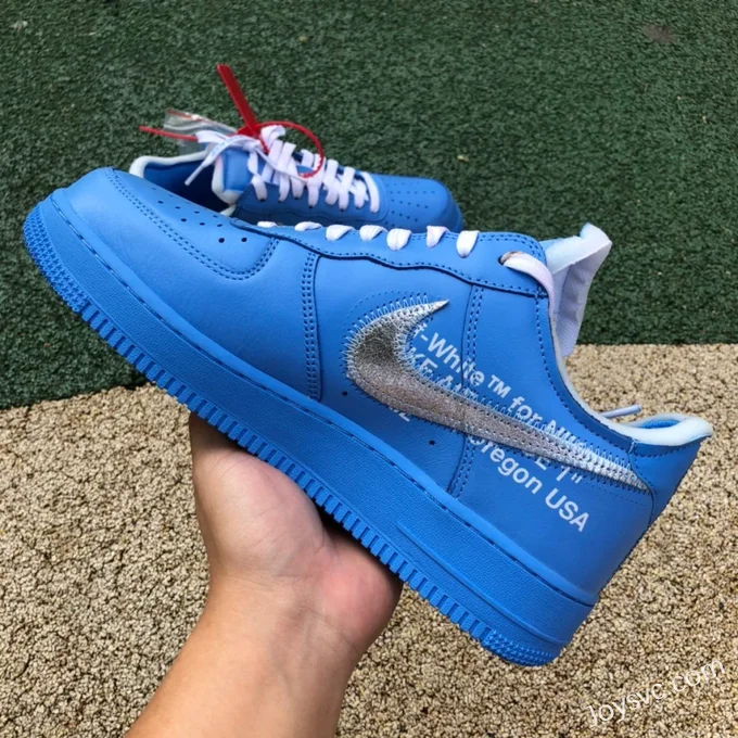 Nike Air Force 1 AF1 OW Collaboration Art Gallery Carolina Blue Pure Original Version CI1173-400