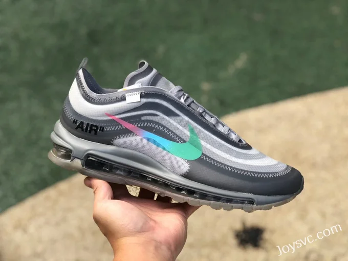 OFF-WHITE x Nike Air Max 97 Menta Rainbow Swoosh AJ4585-101