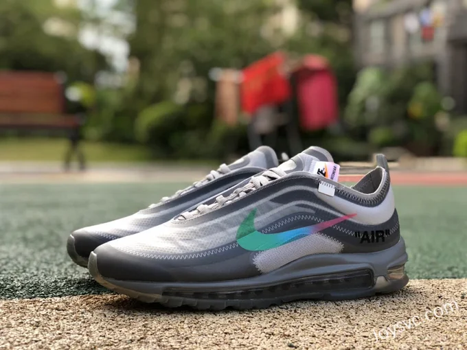 OFF-WHITE x Nike Air Max 97 Menta Rainbow Swoosh AJ4585-101