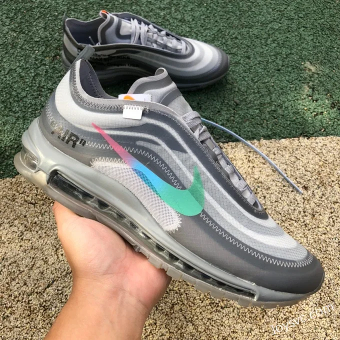 OFF-WHITE x Nike Air Max 97 Menta Rainbow Swoosh AJ4585-101