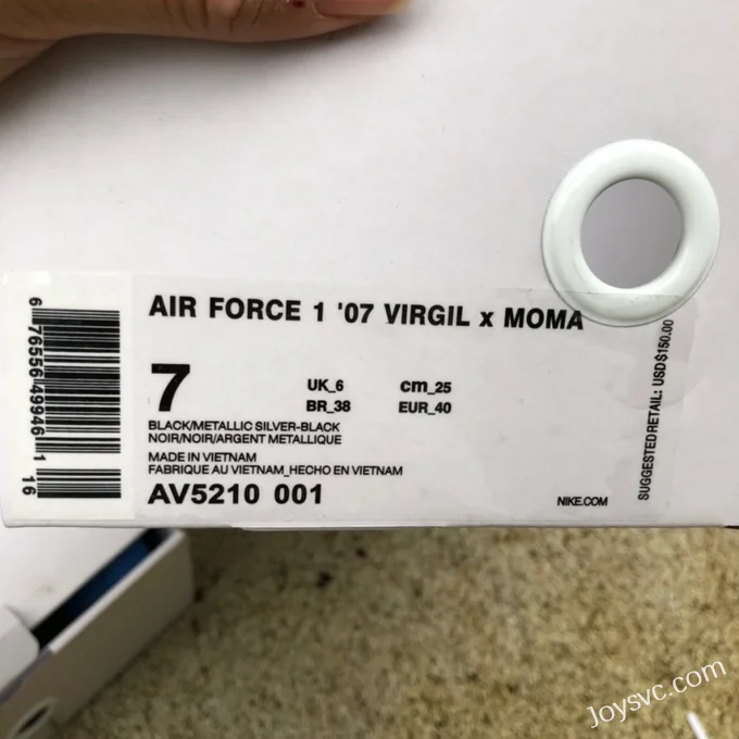 Nike Air Force 1 x OW Collaboration Black White AV5210-001