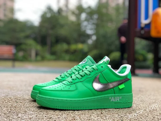 Nike Air Force 1 AF1 Green Art Gallery OW Collaboration Sneakers DX1419-300