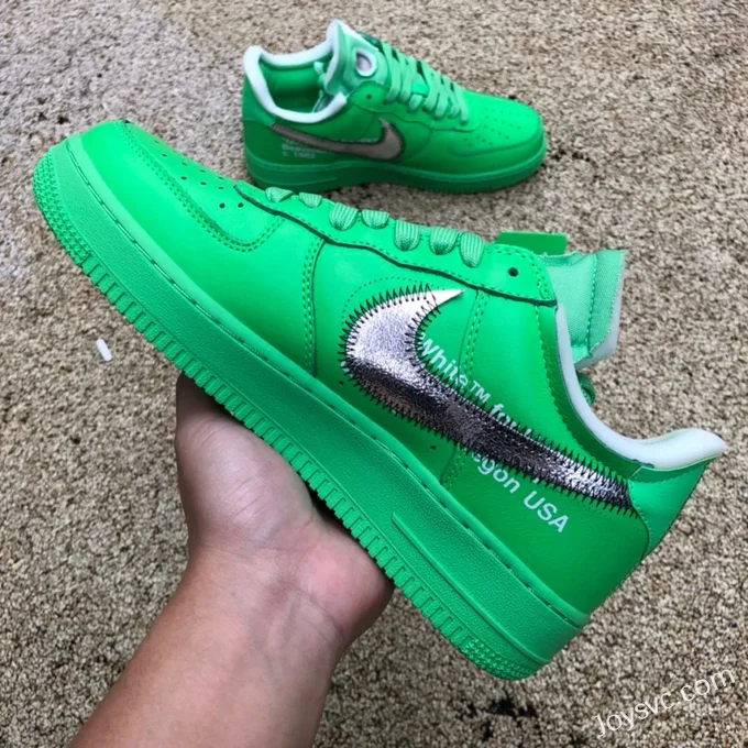 Nike Air Force 1 AF1 Green Art Gallery OW Collaboration Sneakers DX1419-300