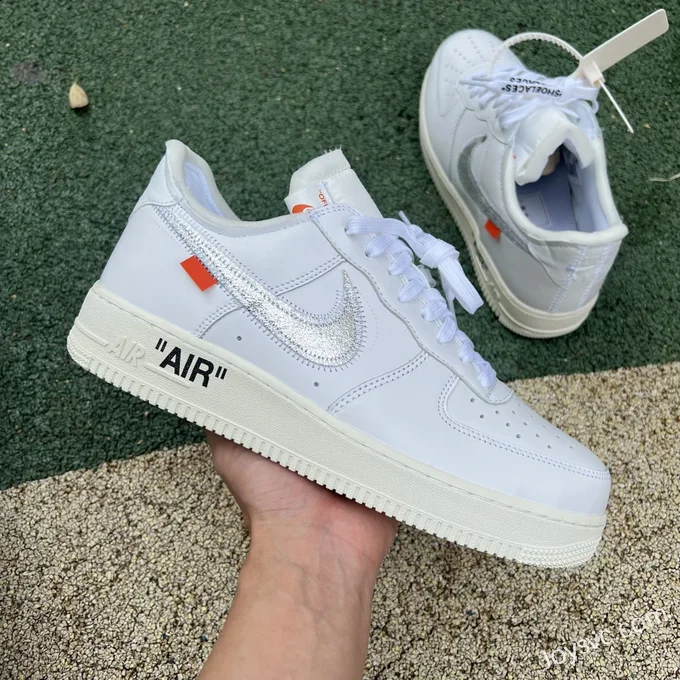 OFF-White x Nike Air Force 1 AF1 OW Collaboration Silver White Low AO4297-100