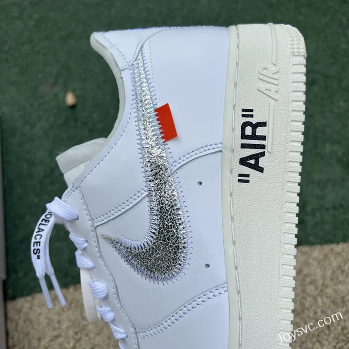 OFF-White x Nike Air Force 1 AF1 OW Collaboration Silver White Low AO4297-100