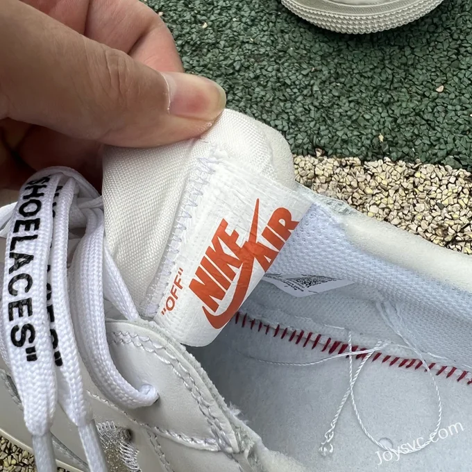 OFF-White x Nike Air Force 1 AF1 OW Collaboration Silver White Low AO4297-100