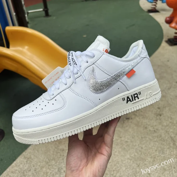 OFF-White x Nike Air Force 1 AF1 OW Collaboration Silver White Low AO4297-100