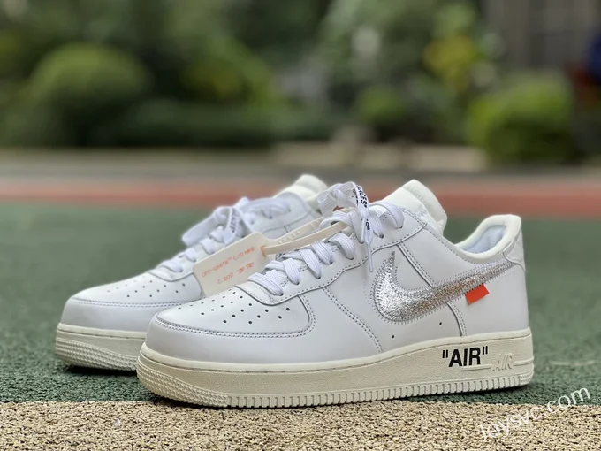 OFF-White x Nike Air Force 1 AF1 OW Collaboration Silver White Low AO4297-100