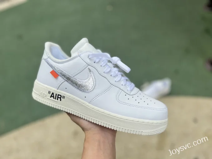 OFF-White x Nike Air Force 1 AF1 OW Collaboration Silver White Low AO4297-100