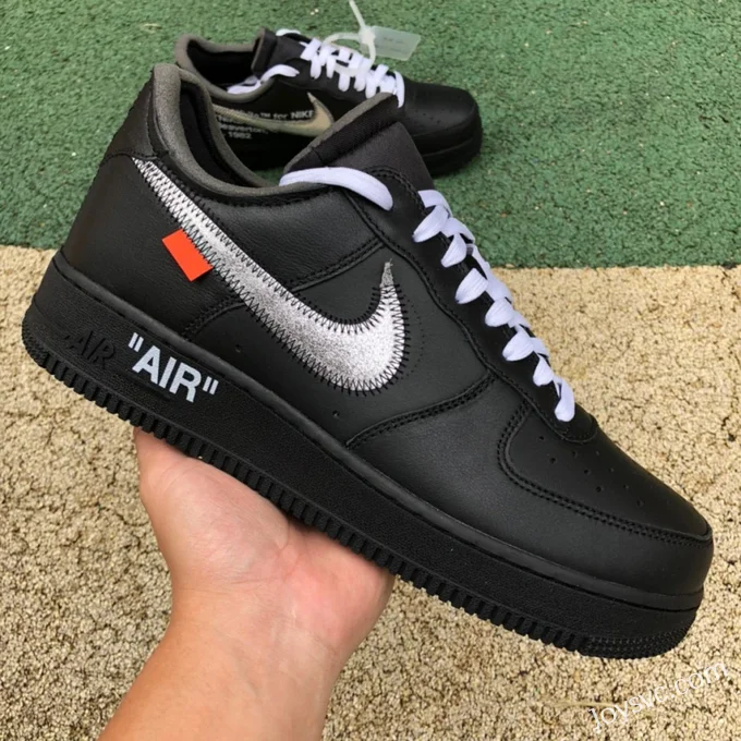 OFF-White x Nike Air Force 1 AF1 OW Collaboration Black Silver Low AV5210-100