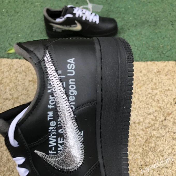 OFF-White x Nike Air Force 1 AF1 OW Collaboration Black Silver Low AV5210-100