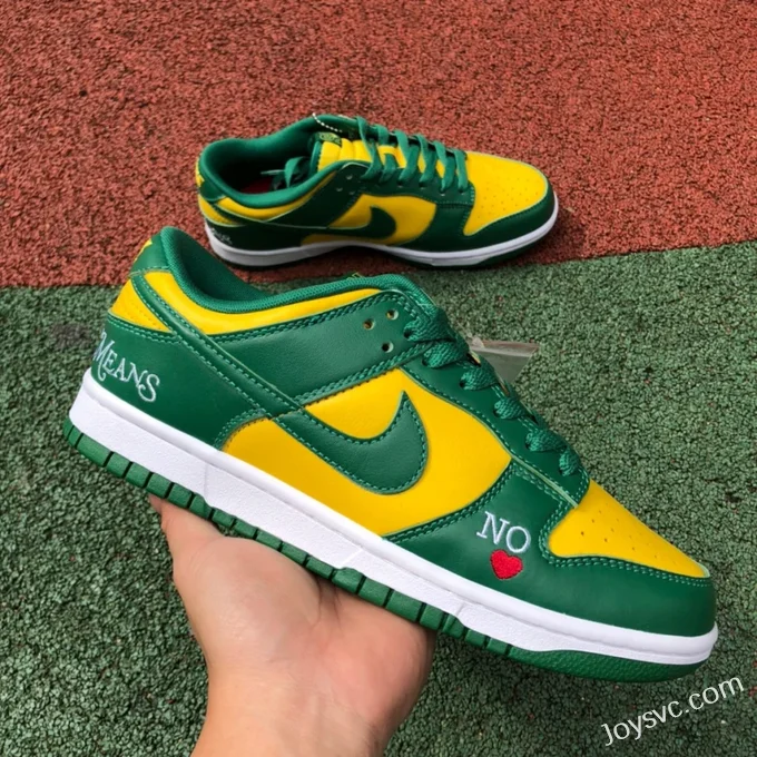 Nike Dunk Low Brazil Green Yellow Heart DO7412-983