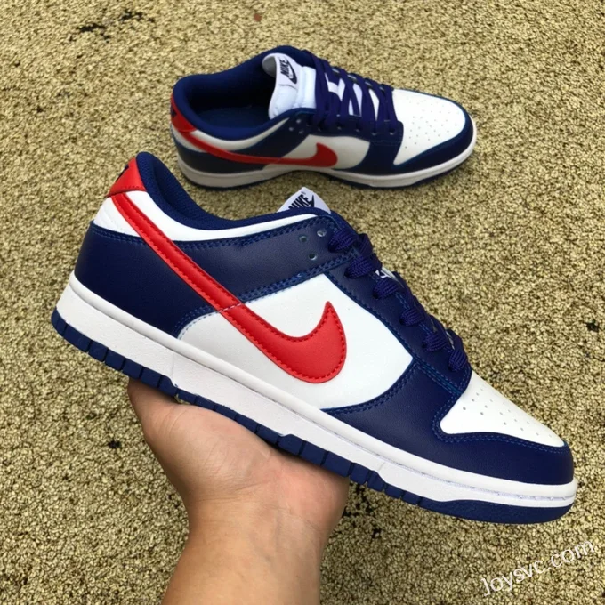 Nike Dunk Low White Blue Red Retro Sneakers DD1503-119