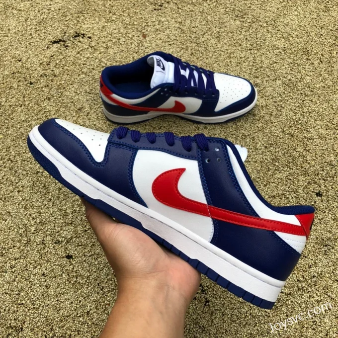 Nike Dunk Low White Blue Red Retro Sneakers DD1503-119