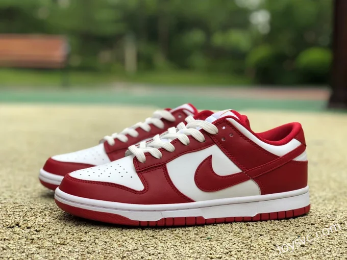 Nike Dunk Low White Red Retro Sneakers DD1391-602