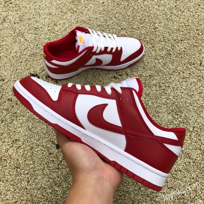 Nike Dunk Low White Red Retro Sneakers DD1391-602