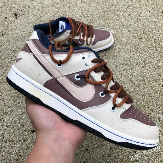 Nike Dunk Low Beige Brown Strap Retro Sneakers DH9765-300