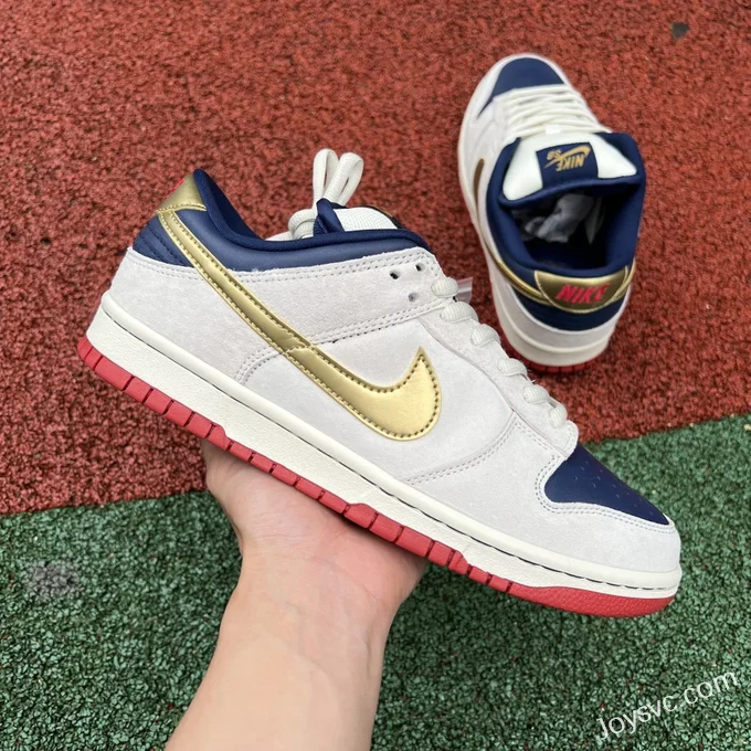 Nike SB Dunk Low Pro Old Spice White Blue Gold 304292-272