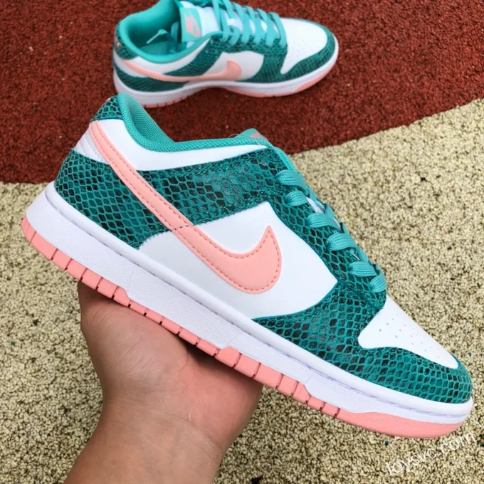 Nike Dunk Low Snake Skin White Green Pink DR8577-300