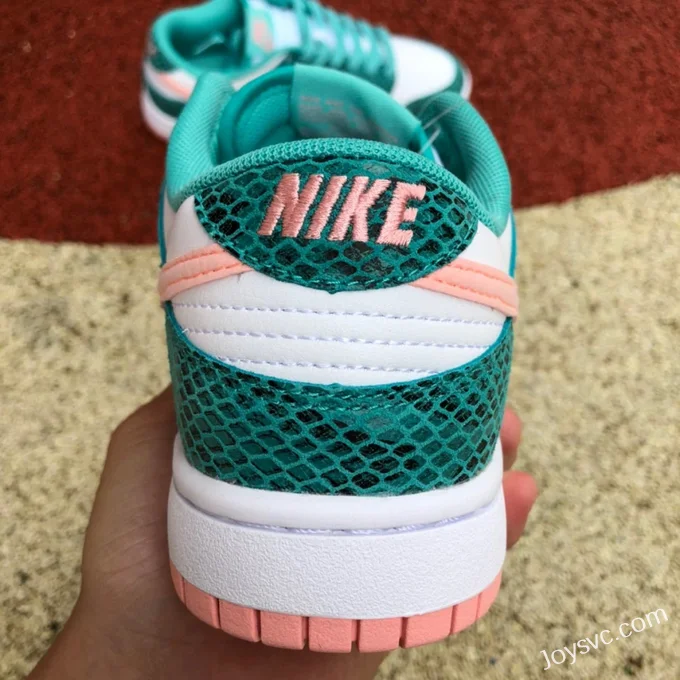 Nike Dunk Low Snake Skin White Green Pink DR8577-300