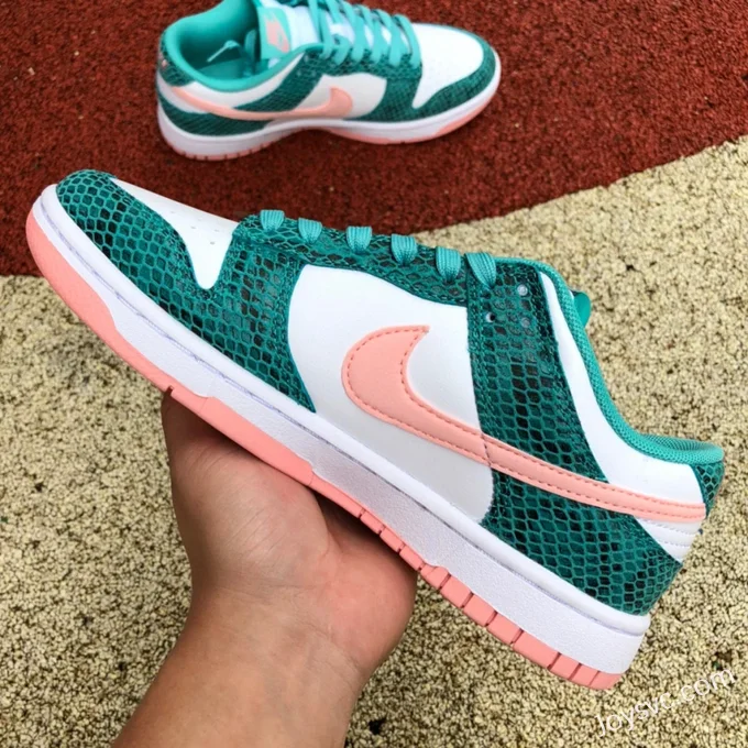 Nike Dunk Low Snake Skin White Green Pink DR8577-300