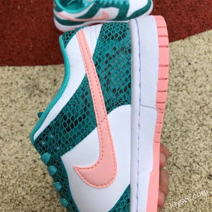 Nike Dunk Low Snake Skin White Green Pink DR8577-300