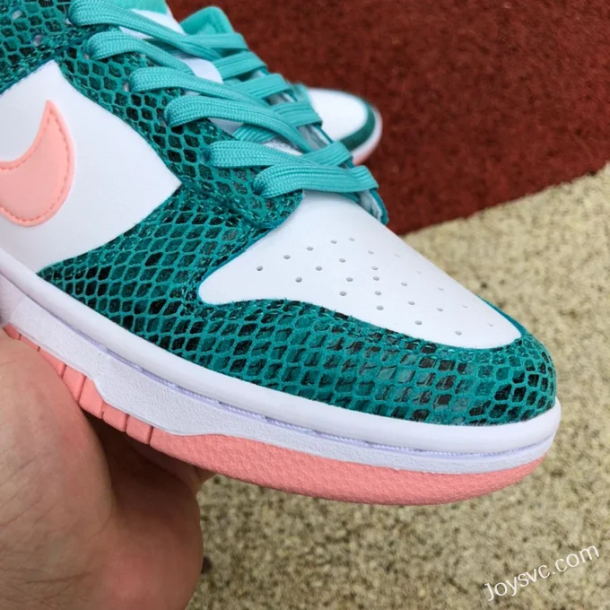 Nike Dunk Low Snake Skin White Green Pink DR8577-300