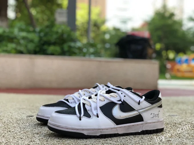 Futura x Nike Dunk Low SB Black White Deconstructed Skate Shoes DJ6188-002