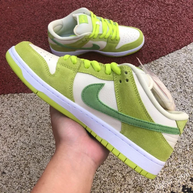 High-Quality Nike SB Dunk Low White Green Apple Retro Sneakers DM0807-300