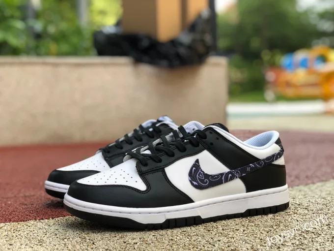 Nike Dunk Low Black White Paisley DH4401-100