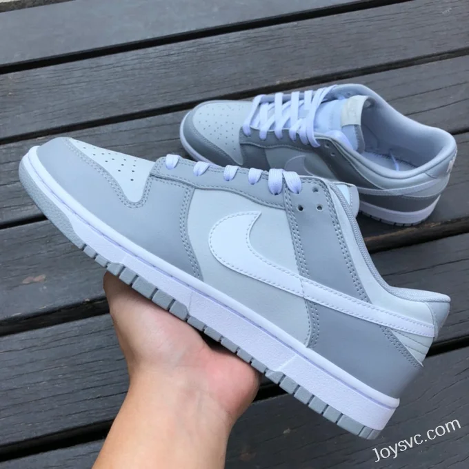 Pure Original Nike Dunk Low Grey White Retro Sneakers DJ6188-001