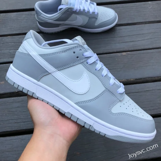 Pure Original Nike Dunk Low Grey White Retro Sneakers DJ6188-001