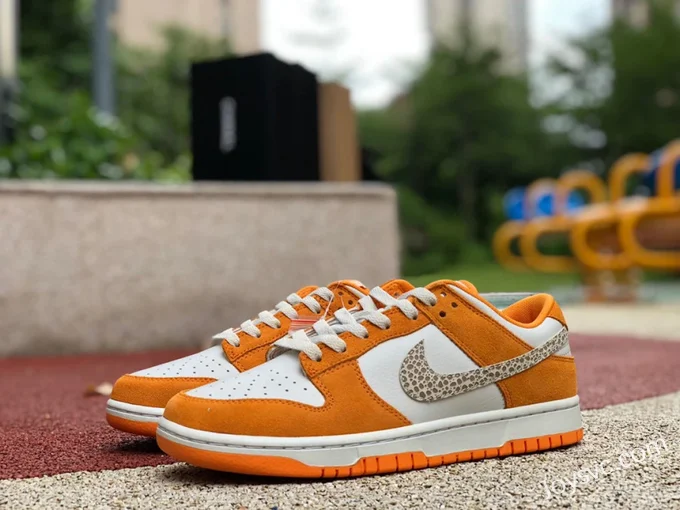 Nike Dunk Low Safari Swoosh Orange White DR0156-800