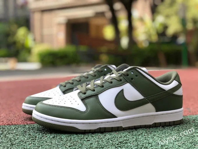 Nike Dunk Low White Olive Green Retro Casual Sneakers DD1503-120