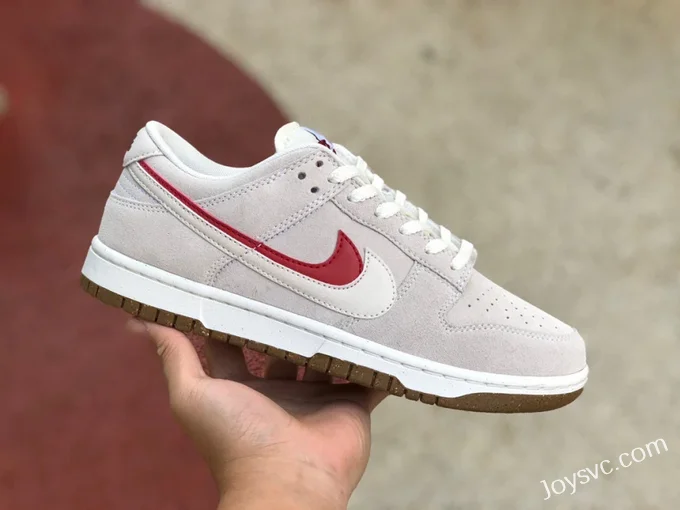 High-Quality Nike Low SE 85 Women's Grey Red Double Hook Sneakers DO9457-100