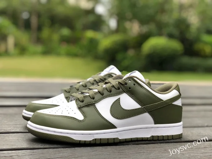 Nike Dunk Low White Olive Green Retro Casual Sneakers DD1503-120