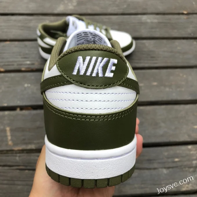 Nike Dunk Low White Olive Green Retro Casual Sneakers DD1503-120