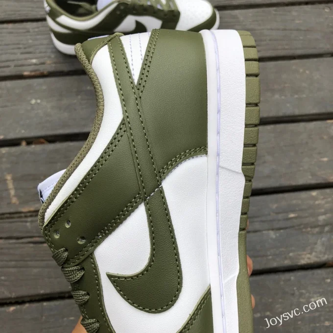 Nike Dunk Low White Olive Green Retro Casual Sneakers DD1503-120