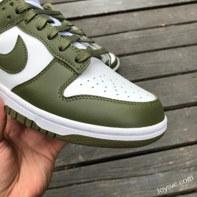 Nike Dunk Low White Olive Green Retro Casual Sneakers DD1503-120