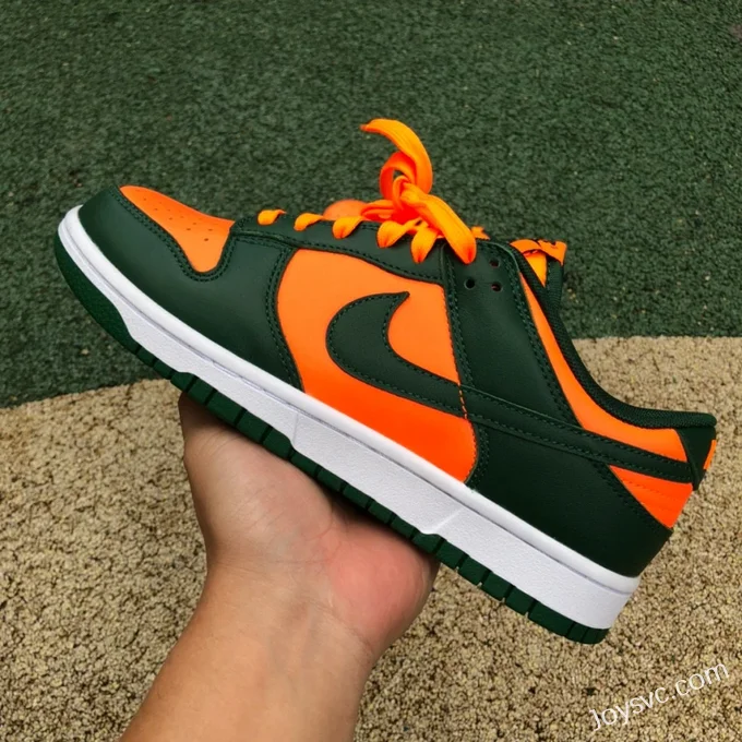 Nike Dunk Low Miami Hurricanes Orange Green DD1391-300