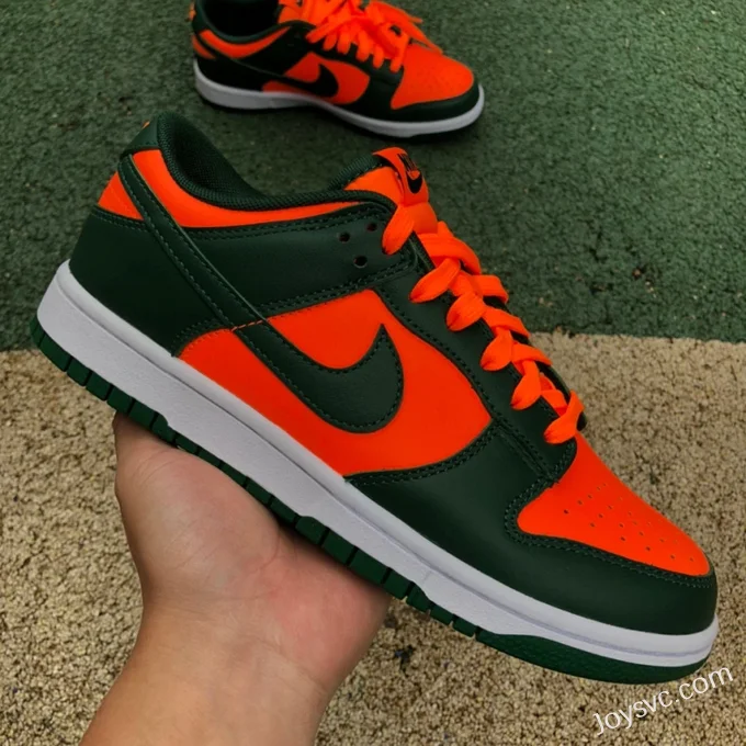 Nike Dunk Low Miami Hurricanes Orange Green DD1391-300