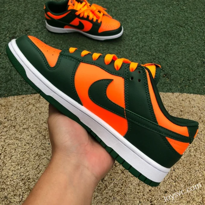 Nike Dunk Low Miami Hurricanes Orange Green DD1391-300