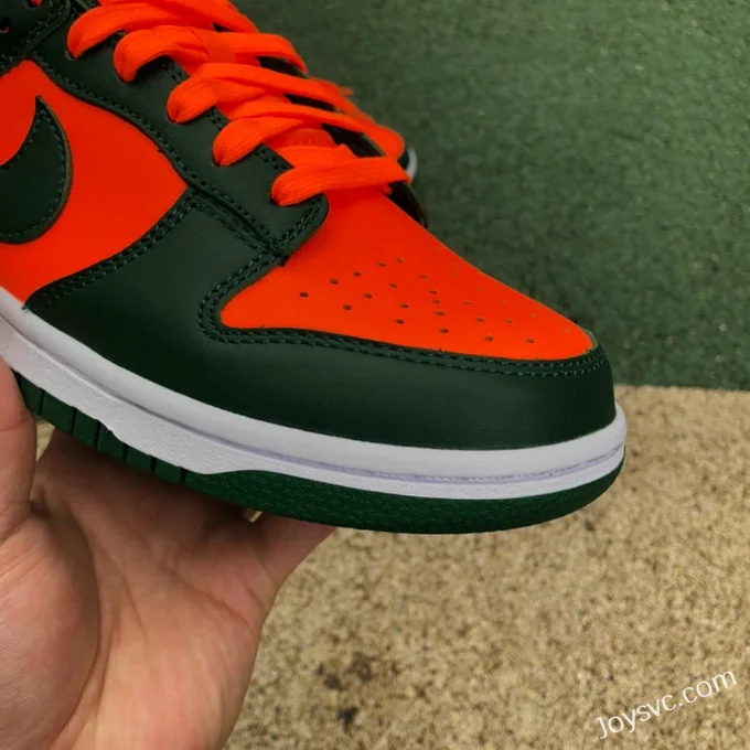 Nike Dunk Low Miami Hurricanes Orange Green DD1391-300